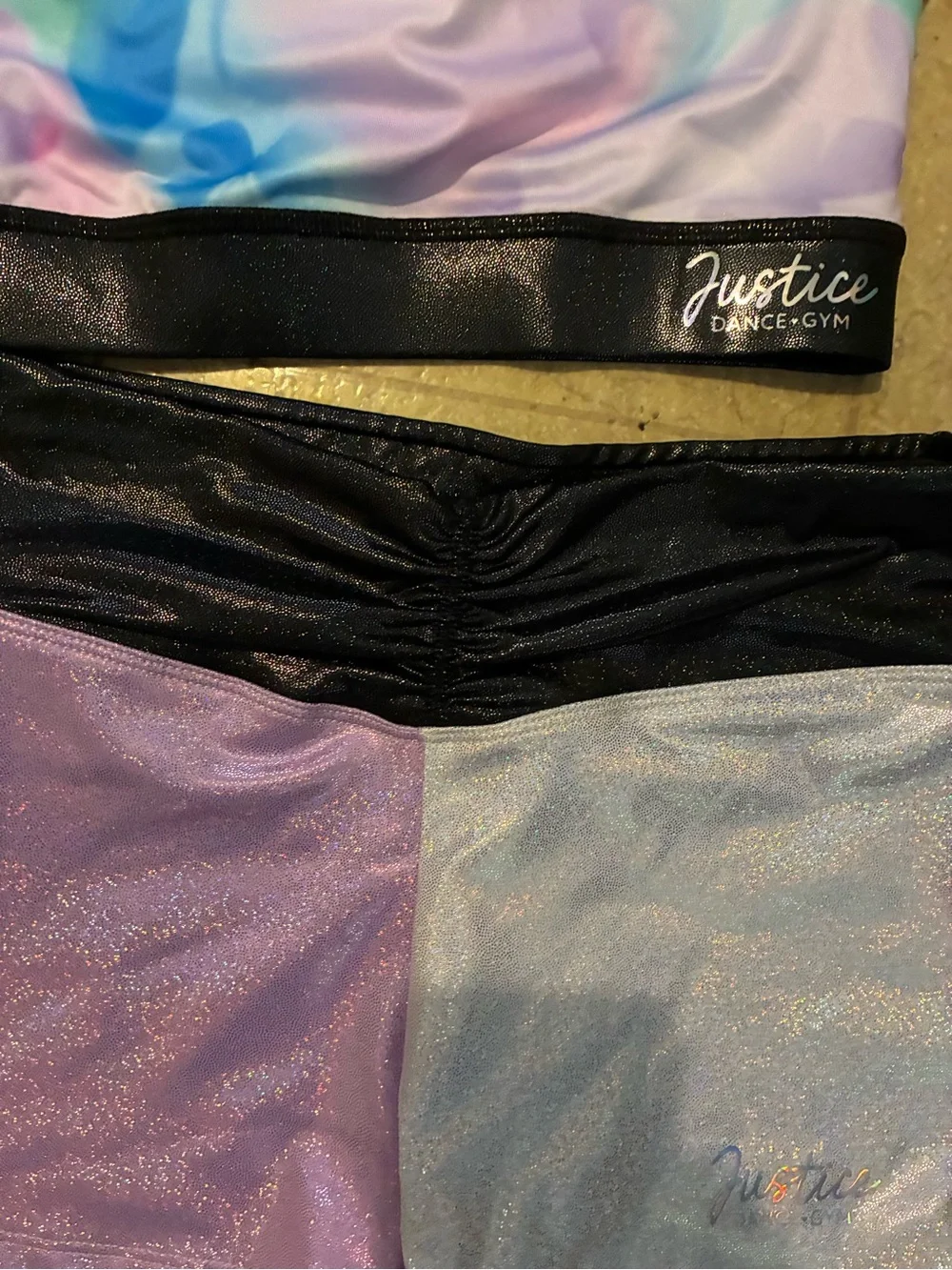Justice Strappy Back Sports Bra and short set size L (12/14)
